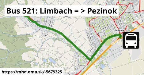 Bus 521: Limbach = >  Pezinok