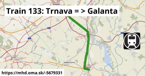 Train 133: Trnava = >  Galanta