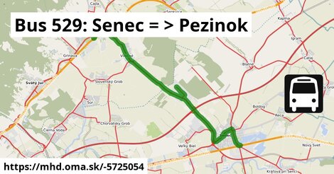 Bus 529: Senec = >  Pezinok