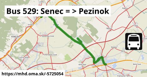 Bus 529: Senec = >  Pezinok