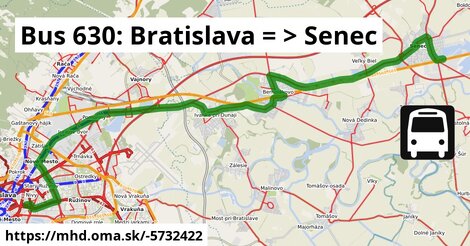 Bus 630: Bratislava = >  Senec