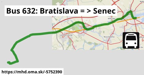 Bus 632: Bratislava = >  Senec