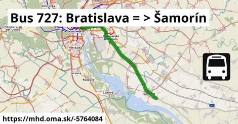 Bus 727: Bratislava = >  Šamorín