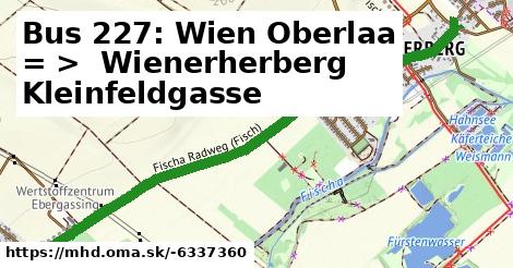 Bus 227: Wien Oberlaa = >  Wienerherberg Kleinfeldgasse