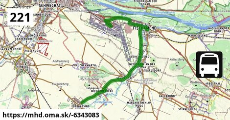 Bus 221: Gramatneusiedl Bahnhof = >  Flughafen Wien Busterminal