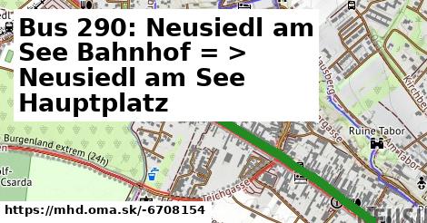 Bus 290: Neusiedl am See Bahnhof = >  Neusiedl am See Hauptplatz