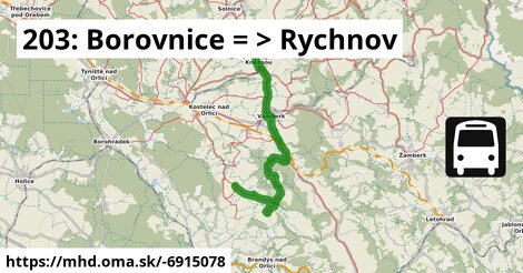 203: Borovnice = >  Rychnov