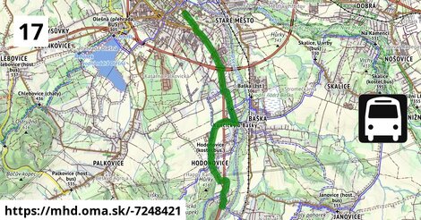 ČSAD Frýdek-Místek 17 Baška, Hodoňovice, Kamenec - Frýdek-Místek, Místek, Frýdlantská