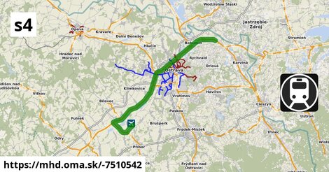 S4: Mošnov, Ostrava Airport = >  Petrovice u Karviné