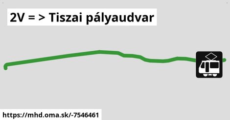 2V = >  Tiszai pályaudvar