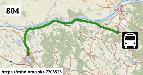 804 "M": Dorog, vasútállomás = >  Tata, autóbusz-állomás = >  Tatabánya, autóbusz-állomás