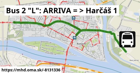 Bus 2 "L": ARRIVA = >  Harčáš 1