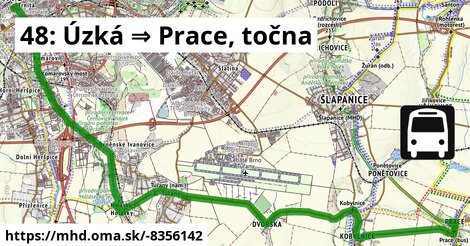 48: Úzká ⇒ Prace, točna