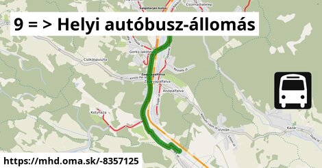 9 = >  Helyi autóbusz-állomás