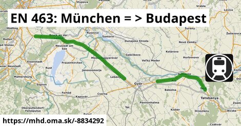 EN 463: München = >  Budapest