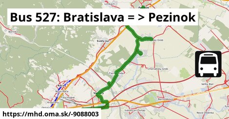 Bus 527: Bratislava = >  Pezinok