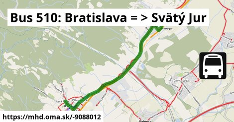 Bus 510: Bratislava = >  Svätý Jur