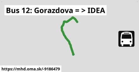 Bus 12: Gorazdova = >  IDEA