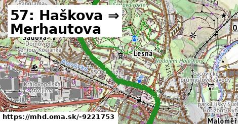 57: Haškova ⇒ Merhautova