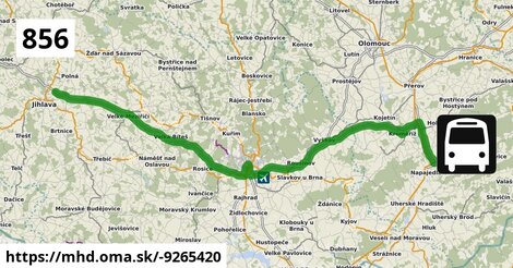 Flixbus 856: Prag, ÚAN Florenc = >  Zlín, autobusové nádraží