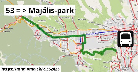 53 = >  Majális-park