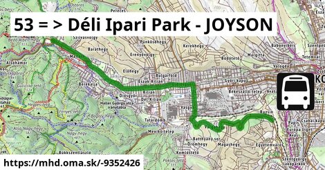 53 = >  Déli Ipari Park - JOYSON