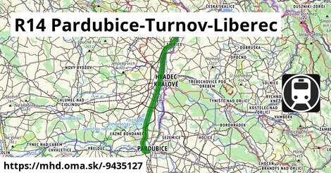 R14 Pardubice-Turnov-Liberec