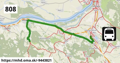 808 "E" v: Bajót, autóbusz-forduló = >  Nyergesújfalu, Kossuth Lajos út = >  Dorog, Volán telep