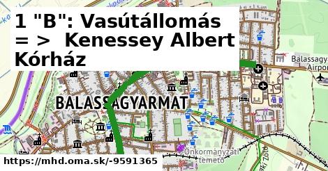 1 "B": Vasútállomás = >  Kenessey Albert Kórház