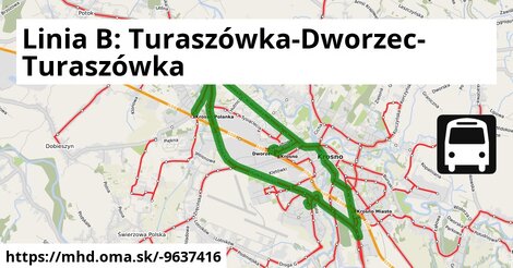 Linia B: Turaszówka-Dworzec-Turaszówka