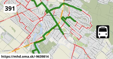 391 "B": Veresegyház, Misszió Egészségügyi Központ = >  Veresegyház, Dukát utca = >  Veresegyház, Cserje utca = >  Veresegyház, Eötvös utca = >  Veresegyház, Újiskola utca