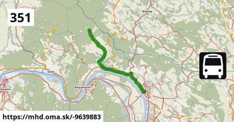 351 "A" v: Szokolya-Királyrét = >  Vác, autóbusz-állomás