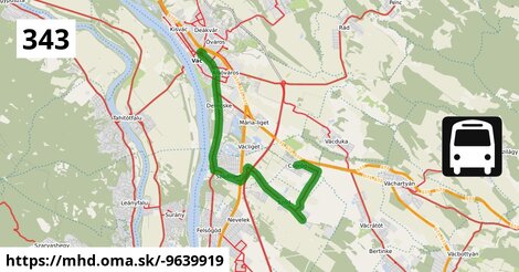 343 "A": Vác, autóbusz-állomás = >  Sződ, községháza = >  Csörög, Béke tér