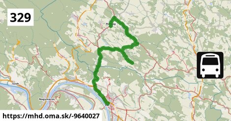 329 "A" v: Rétság, autóbusz-forduló = >  Ősagárd, orvosi rendelő = >  Vác, autóbusz-állomás