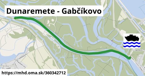Dunaremete - Gabčíkovo