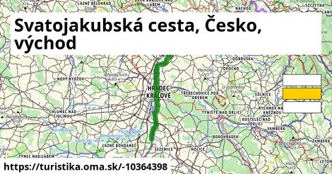Svatojakubská cesta, Česko, východ