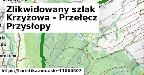 Zlikwidowany szlak Krzyżowa - Przełęcz Przysłopy