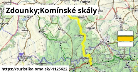 Zdounky;Komínské skály