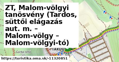 ZT, Malom-völgyi tanösvény (Tardos, süttői elágazás aut. m. – Malom-völgy – Malom-völgyi-tó)