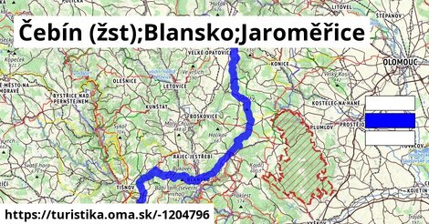 Čebín (žst);Blansko;Jaroměřice