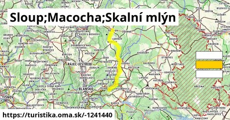 Sloup;Macocha;Skalní mlýn