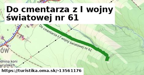 Do cmentarza z I wojny światowej nr 61