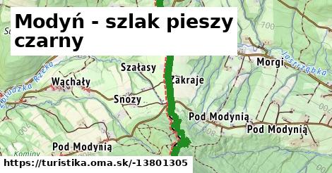 Modyń - szlak pieszy czarny