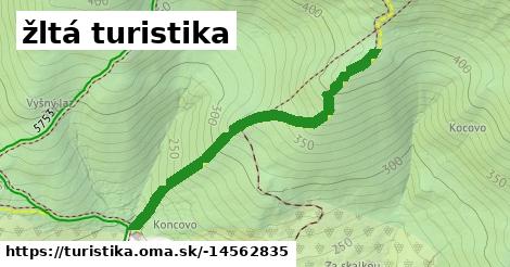 žltá turistika