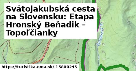 Svätojakubská cesta na Slovensku: Etapa Hronský Beňadik – Topoľčianky