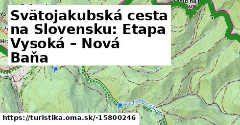 Svätojakubská cesta na Slovensku: Etapa Vysoká – Nová Baňa