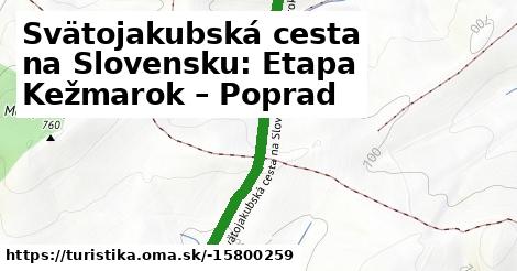 Svätojakubská cesta na Slovensku: Etapa Kežmarok – Poprad