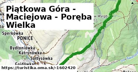 Piątkowa Góra - Maciejowa - Poręba Wielka