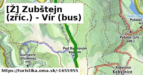 [Ž] Zubštejn (zříc.) - Vír (bus)