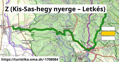 Z (Kis-Sas-hegy nyerge – Letkés)